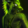 38c623 green cyber wolf